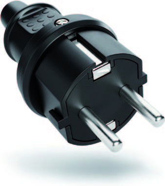 230V Schuko-Stecker.  Ladezeit 3 Stunden